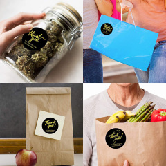 Customized stickers Thank you round square sealing stickers Baking packaging bag biscuit bag stickers