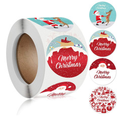 Christmas sticker roll customization Holiday decoration Merry Christmas sticker