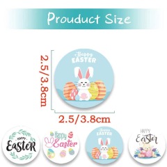 Custom Amazon cross-border Easter bunny wall stickers living room shopping mall door and window stickers decorative painting electrostatic window stickers