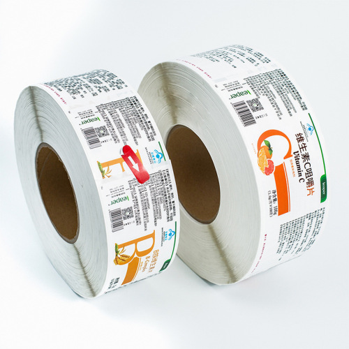 Customized factory direct sales round adhesive roll stickers logo stickers transparent PVC printing color labels