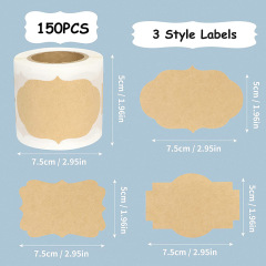 Handwritten erasable stickers custom waterproof reusable watercolor chalk stickers lace jar stickers