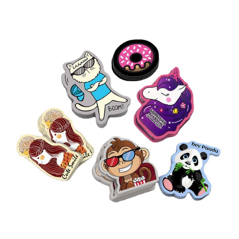 Self-adhesive label colorful transparent PVC laser anti-counterfeiting sealing sticker printing logo takeaway product sticker