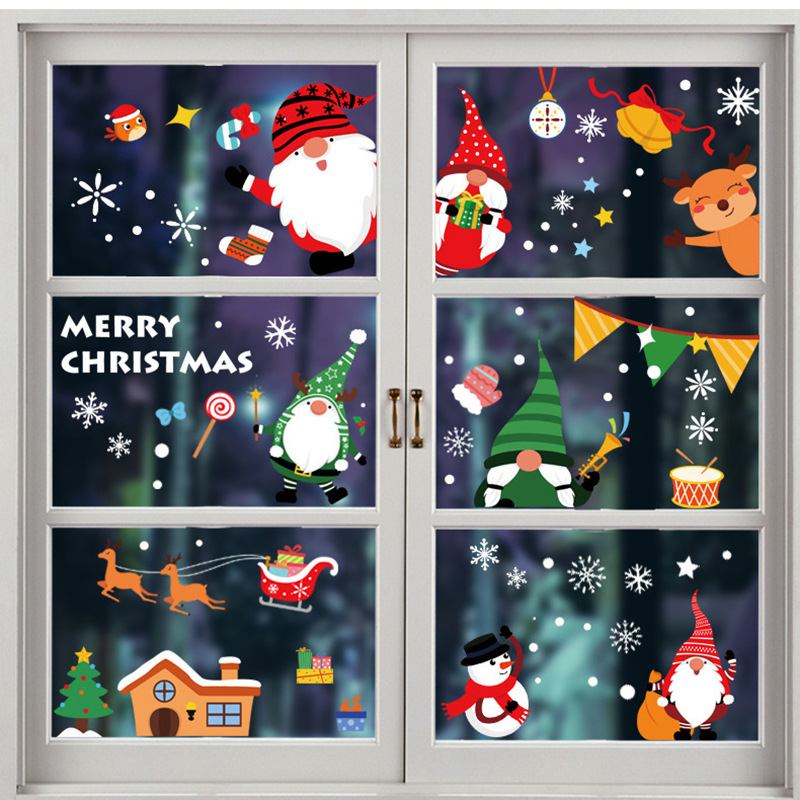 Christmas decoration stickers stickers custom Merry Christmas door and window water bottle decoration stickers