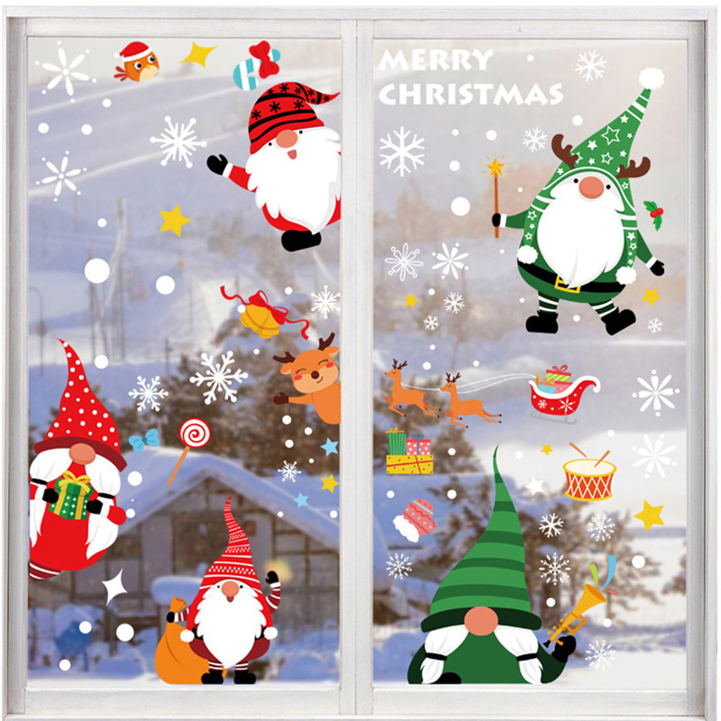 Christmas decoration stickers stickers custom Merry Christmas door and window water bottle decoration stickers