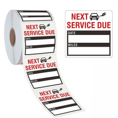 Roll transparent oil change time car maintenance service due reminder sticker waterproof sticker self-adhesive label