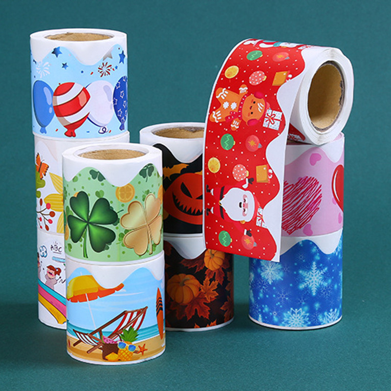 Roll Christmas Sticker Holiday Decoration Gift Baking Merry Christmas Sticker Label