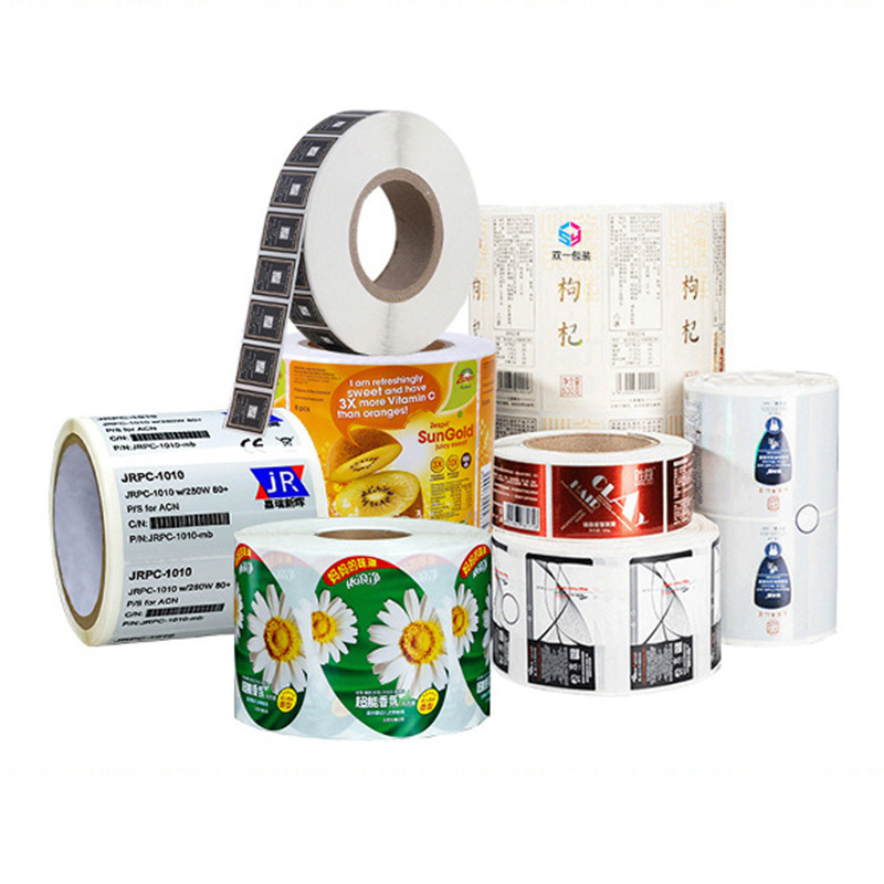 PVC waterproof glass can self-adhesive label stickers custom fruit packaging box label sealing stickers