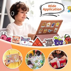 Cartoon stickers Children's colorful irregular stickers Suitcase notebook pen holder A4 self-adhesive transparent labels