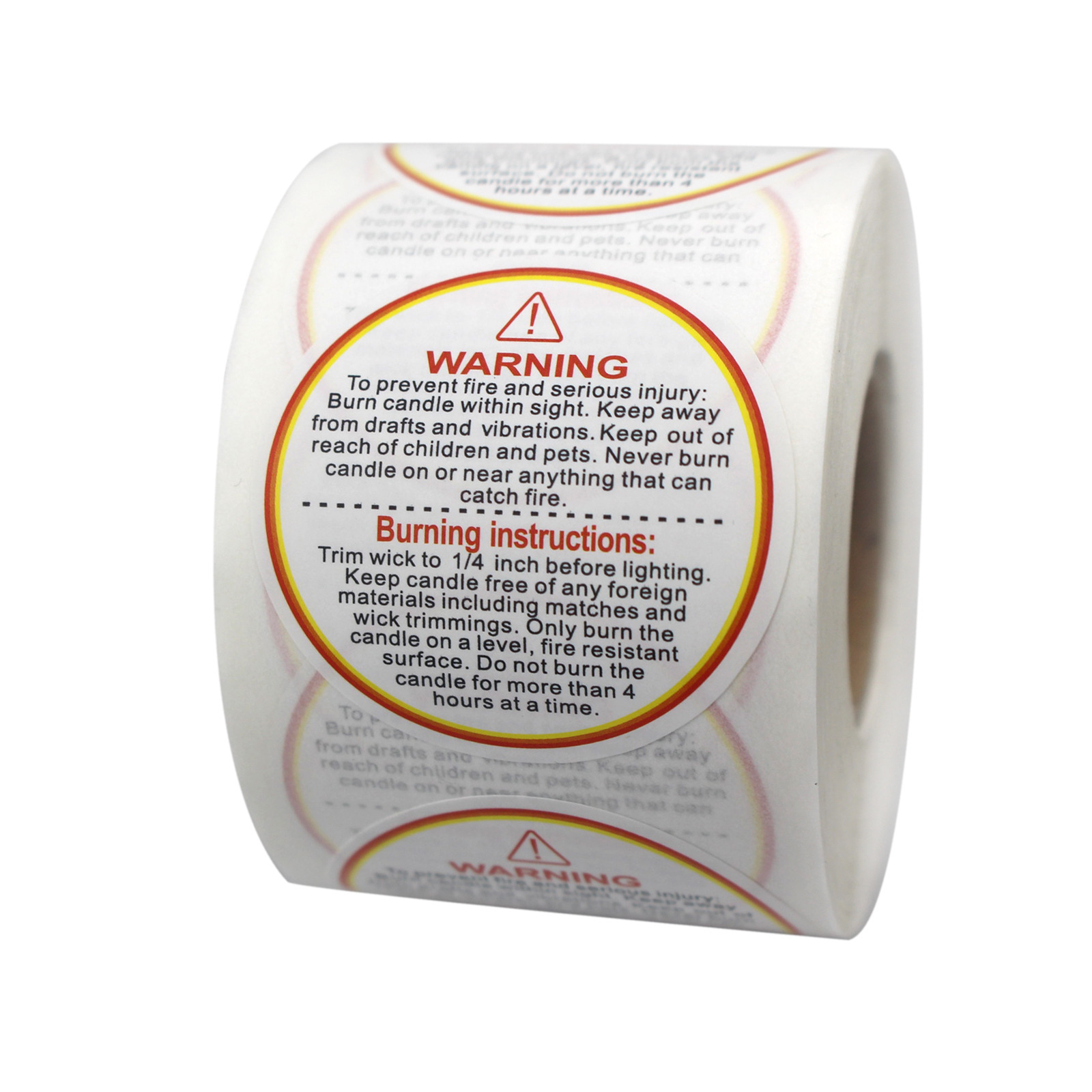Candle warning stickers labels sticky jars and containers mixture warning disclaimer stickers amazon ready stock
