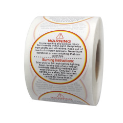 Candle warning stickers labels sticky jars and containers mixture warning disclaimer stickers amazon ready stock