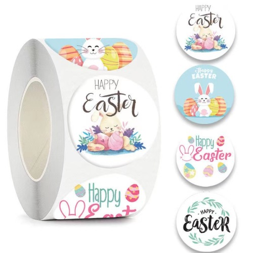 Custom Amazon cross-border Easter bunny wall stickers living room shopping mall door and window stickers decorative painting electrostatic window stickers