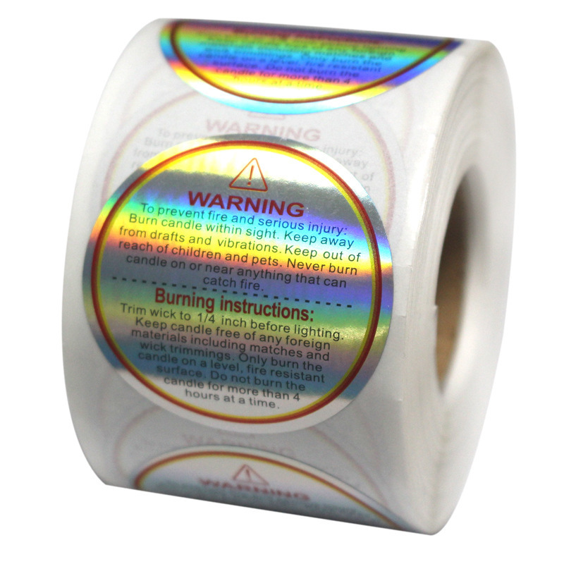 Candle warning stickers labels sticky jars and containers mixture warning disclaimer stickers amazon ready stock