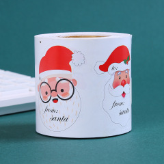 Roll Christmas Sticker Holiday Decoration Gift Baking Merry Christmas Sticker Label