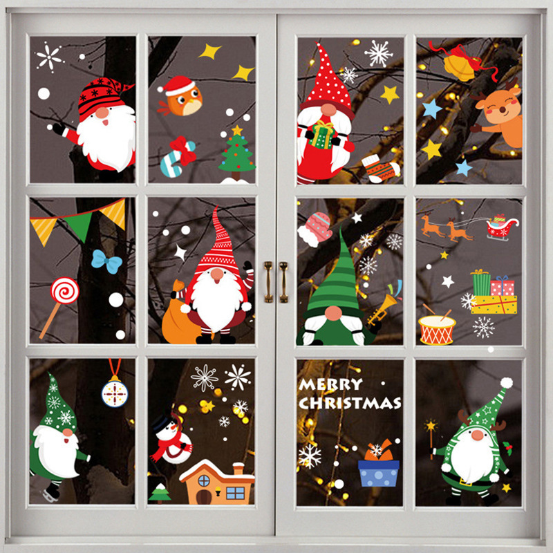 Christmas decoration stickers stickers custom Merry Christmas door and window water bottle decoration stickers