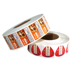 Customized factory direct sales round adhesive roll stickers logo stickers transparent PVC printing color labels