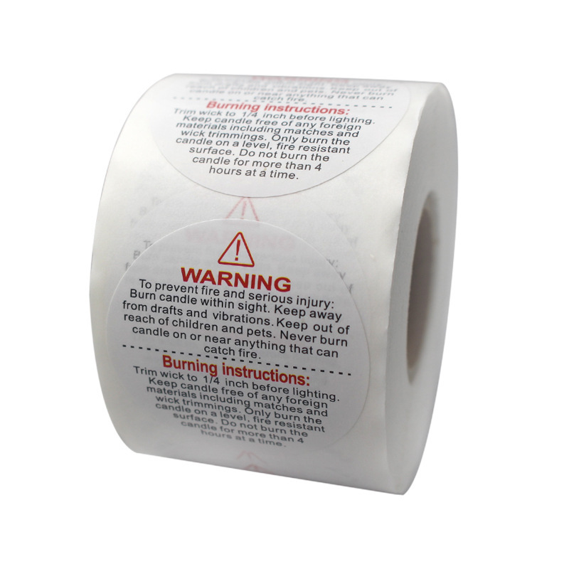 Candle warning stickers labels sticky jars and containers mixture warning disclaimer stickers amazon ready stock