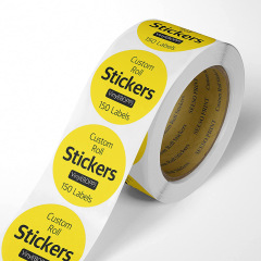 Round self-adhesive label stickers custom roll thank you gift decoration thank you stickers sealing stickers