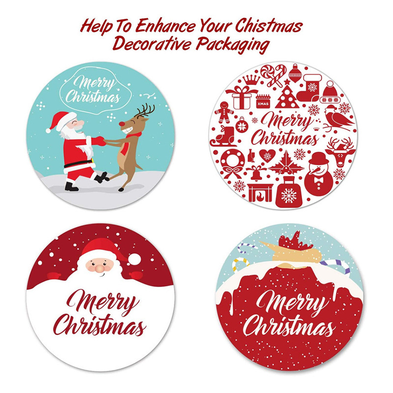 Christmas sticker roll customization Holiday decoration Merry Christmas sticker