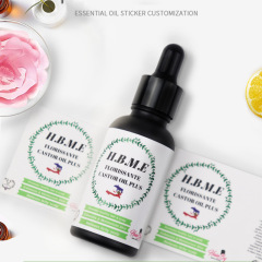 Customized cosmetic dropper bottle packaging label roll waterproof PVC self-adhesive label color printing hot stamping sticker