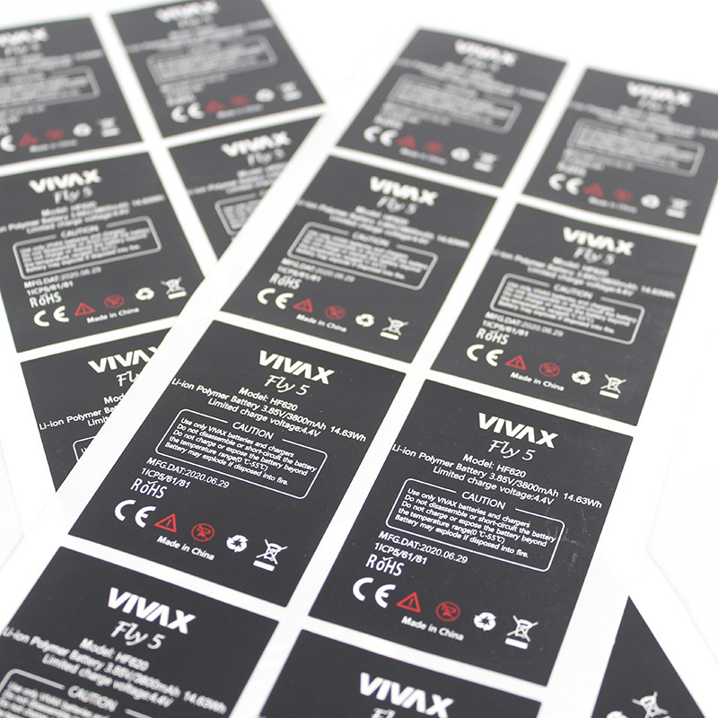 Manufacturer customized charger adapter battery label anti-scratch wear-resistant self-adhesive label battery sticker