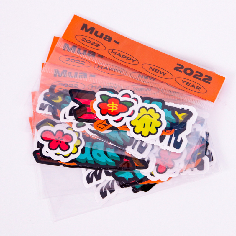 Cartoon stickers custom stickers special-shaped full-cut bagged self-adhesive labels PVC small batch stickers