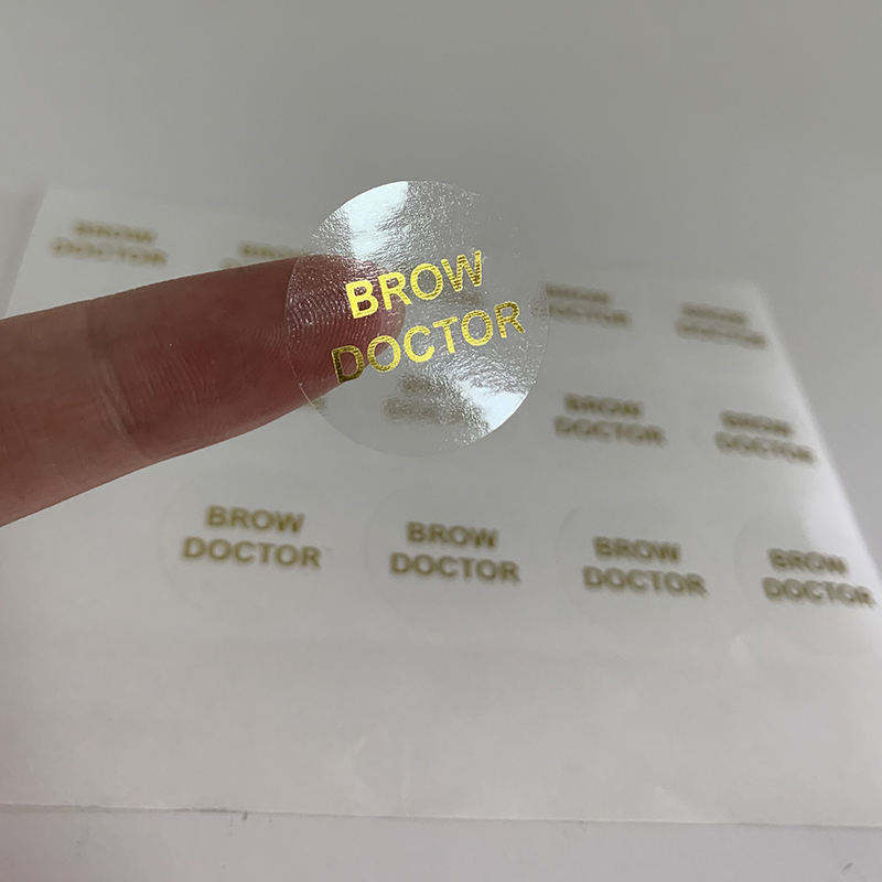 Manufacturers wholesale self-adhesive labels PVC copper paperboard takeaway sealing stickers hot stamping advertising logo trademark stickers