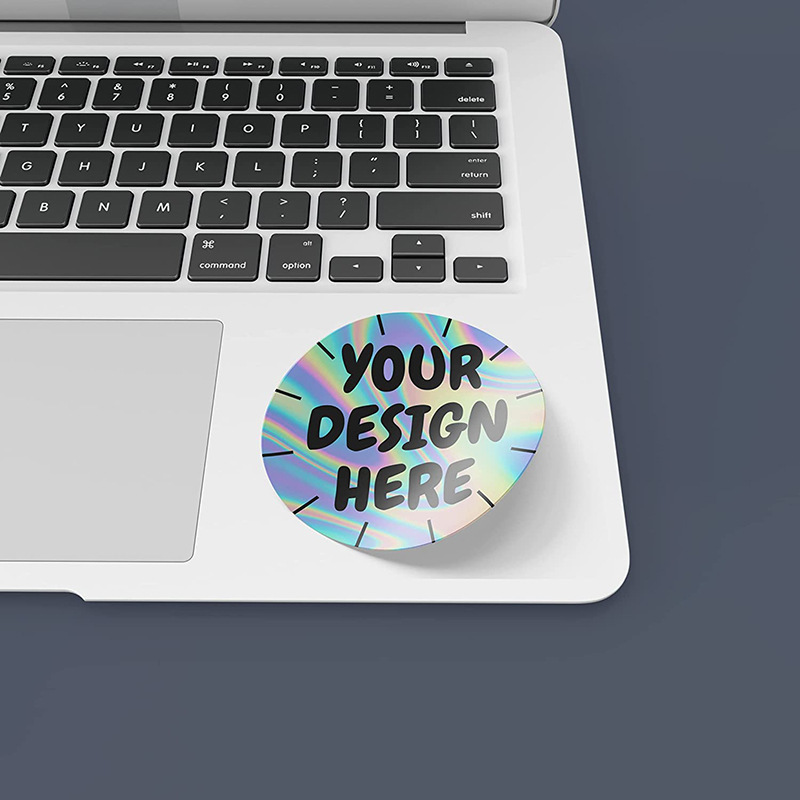 Rainbow laser round square sticker stickers custom thank you gift decoration thank you stickers