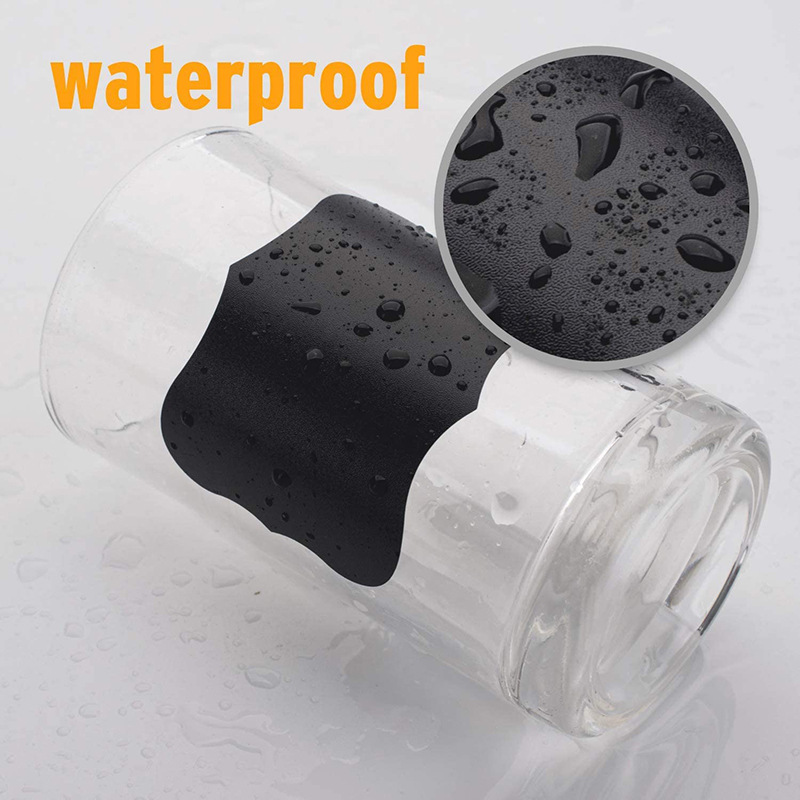 Coated paper self-adhesive label stickers custom watercolor handwritten erasable jar glass bottle special-shaped stickers