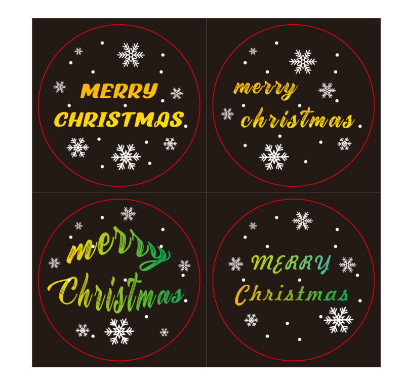 Amazon Christmas stickers holiday decoration stickers gift gift packaging bag takeaway seal label