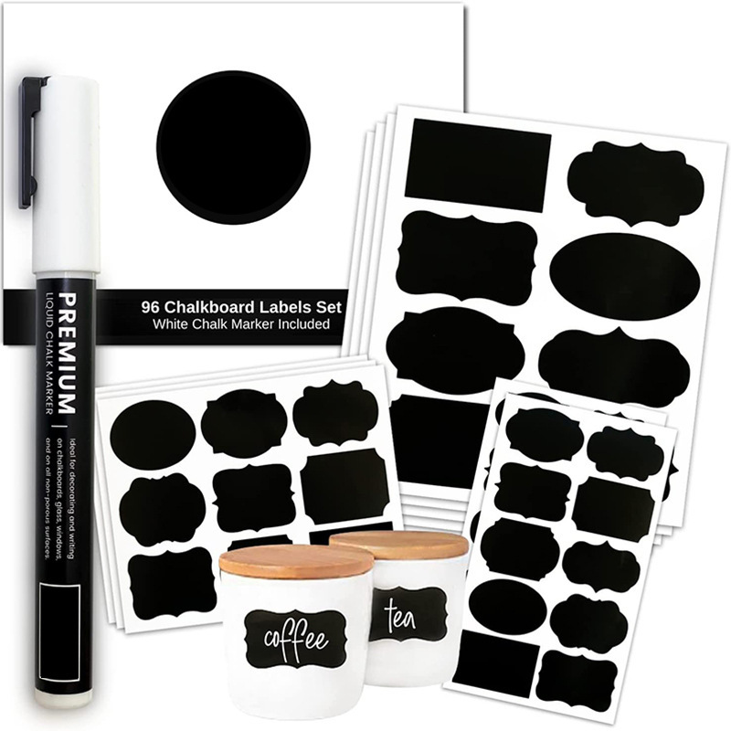 Erasable special-shaped blackboard stickers blank handwritten stickers small blackboard pvc waterproof self-adhesive label stickers custom