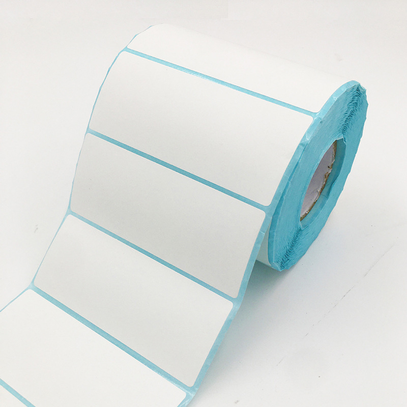 Coated paper self-adhesive label printing paper customization Multi-specification white barcode sticker thermal paper factory direct supply