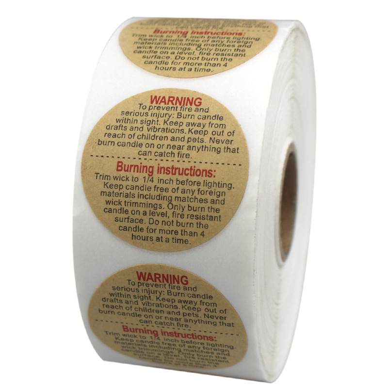 Candle warning stickers labels sticky jars and containers mixture warning disclaimer stickers amazon ready stock
