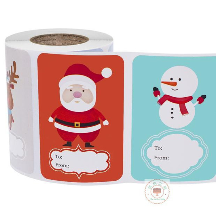 Amazon Christmas stickers holiday decoration stickers gift gift packaging bag takeaway seal label