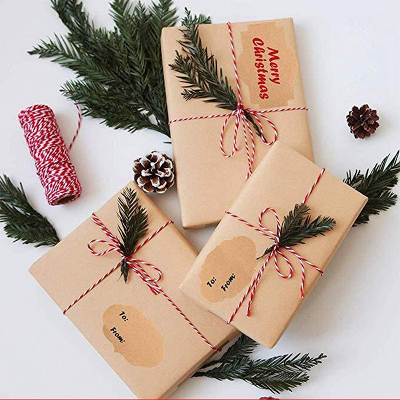 Printable and handwritten kraft paper sealing stickers Brown special-shaped waterproof gift stickers customization