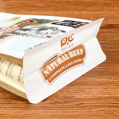 Customized pet food packaging bag eight-side seal dog food cat food bag composite pure aluminum plastic ziplock bag frosted bag