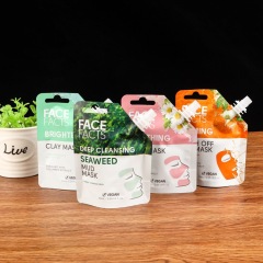 Customized 80g aluminum foil mask spout bag bath bag shampoo 30g spout bag liquid vacuum packaging