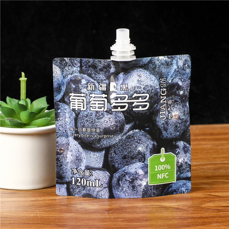 Customized spout bag food packaging bag juice liquid stand up bag aluminum foil suction jelly soy milk plastic spout bag