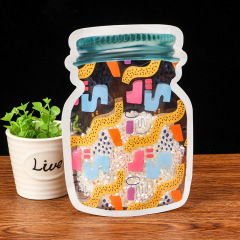 Custom color printing snack stand up bag composite sealed bottle snack biscuit dried fruit packaging bag jewelry bag