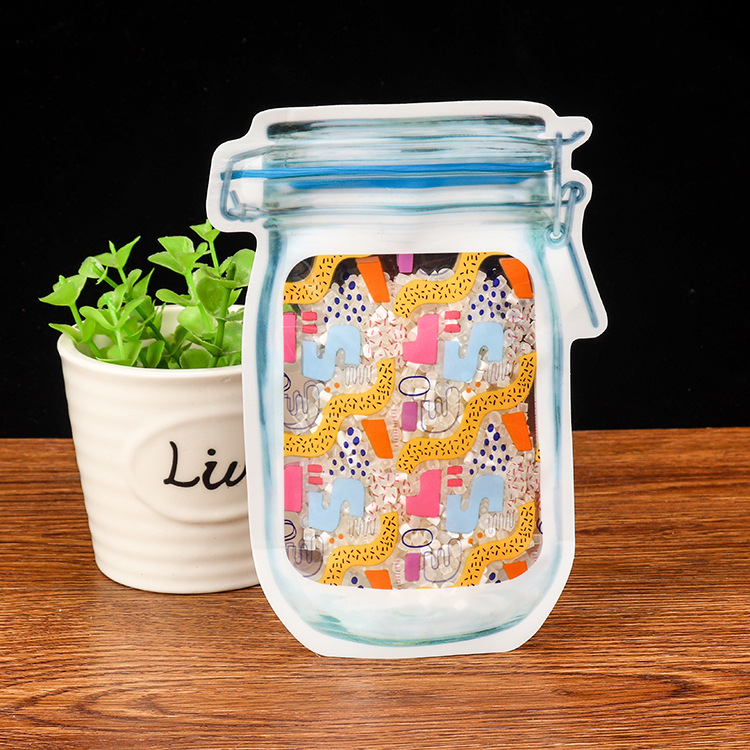 Custom color printing snack stand up bag composite sealed bottle snack biscuit dried fruit packaging bag jewelry bag