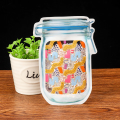 Custom color printing snack stand up bag composite sealed bottle snack biscuit dried fruit packaging bag jewelry bag
