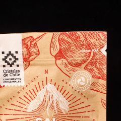 Customized food grade kraft paper packaging bag snack fruit kraft paper zipper self-sealing bag aluminized bag