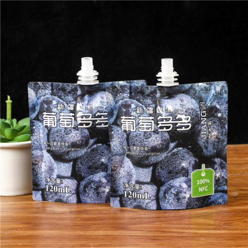 Customized spout bag food packaging bag juice liquid stand up bag aluminum foil suction jelly soy milk plastic spout bag