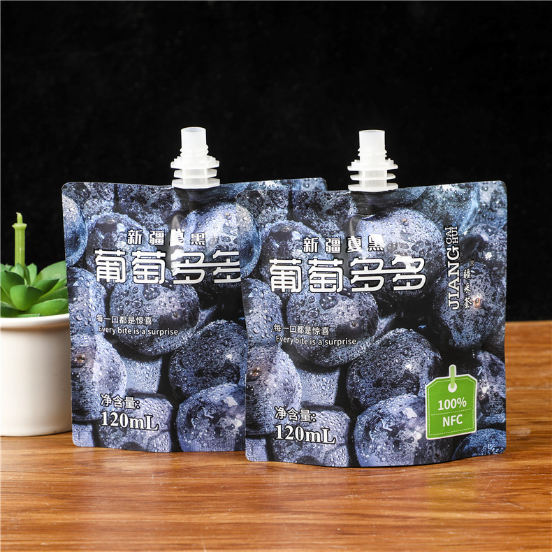Customized spout bag food packaging bag juice liquid stand up bag aluminum foil suction jelly soy milk plastic spout bag