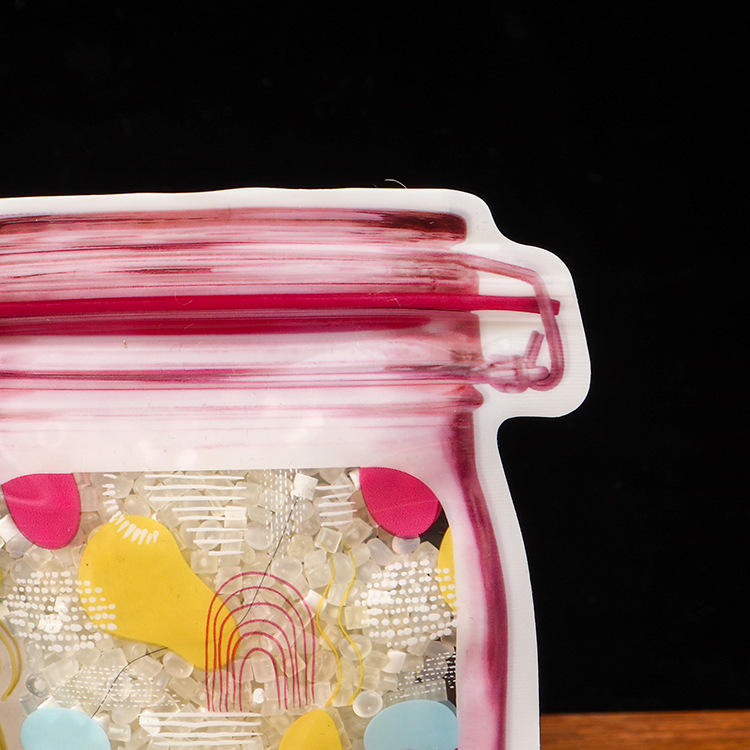 Custom color printing snack stand up bag composite sealed bottle snack biscuit dried fruit packaging bag jewelry bag