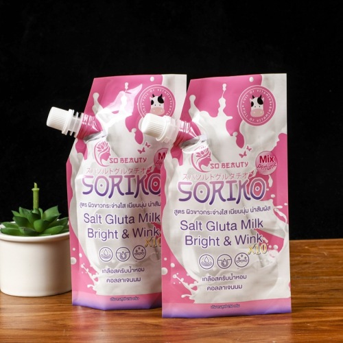 Fresh ground mellow soy milk bag transparent soy milk self-supporting nozzle bag takeaway packaging portable fresh-keeping nozzle bag customization
