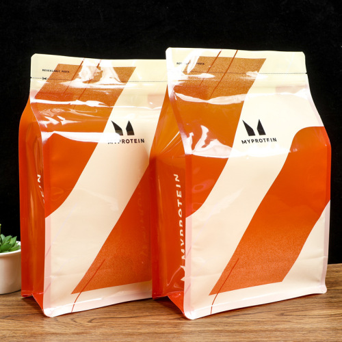 Food packaging bags custom printed logo aluminum foil vacuum bag three-side sealed snack bag eight-side sealed self-supporting ziplock bag