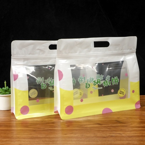 Manufacturers customized aluminum foil packaging self-supporting self-sealing food yogurt fruit baked oatmeal eight-side seal