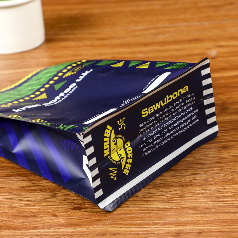 Customized children's snack food eight-side seal packaging bag self-sealing bag aluminum foil tea plastic snack zipper bag