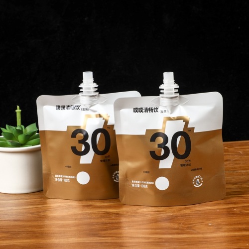 Food grade juice beverage nozzle bag custom small batch self-supporting packaging bag plastic packaging color printing custom
