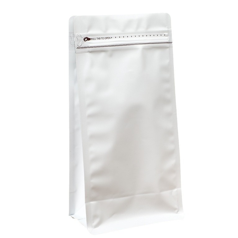 Custom eight-side sealed coffee bag air valve aluminum foil tea packaging bag coffee beans self-standing coffee powder sealed ziplock bag
